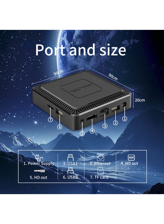 4K Ultra HD Android TV Box with Allwinner H313 Quad-Core Processor, 2GB RAM, 8GB ROM, WiFi 6, and Voice Remote Control – Black - Image 2