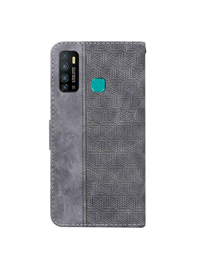 اس-توب جراب لهاتف Infinix Hot 9 X655C / Note 7 Lite مصنوع من الجلد المنقوش هندسيًا - Image 3