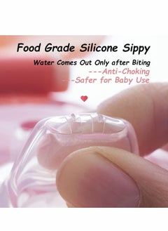 Excefore Sippy Cups for Baby 6+ Months, 180ML Toddler Baby Bottles, Spill-Proof Transition Learner Cups for Infant Toddler 6-24 Month, Clear Scale Trainer Cup with Weighted Straw Cover (Orange Lion)  - Image 5