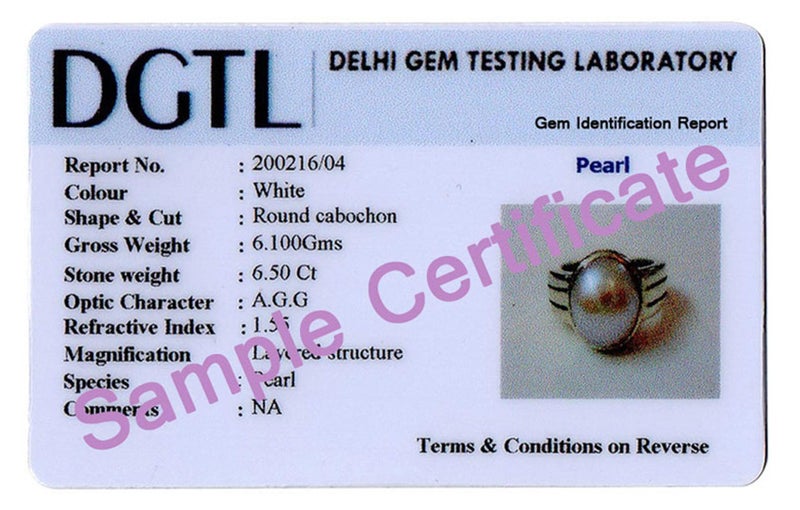 Clara Pearl Moti 3cts or 3.25ratti Stone Silver Adjustable Ring for Women - Image 2
