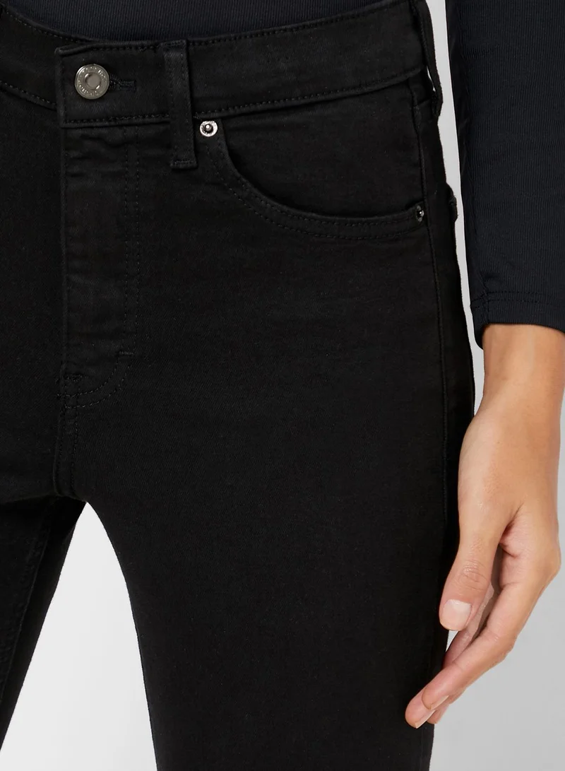 Topshop Petite Jamie High Rise Ripped Skinny Jeans