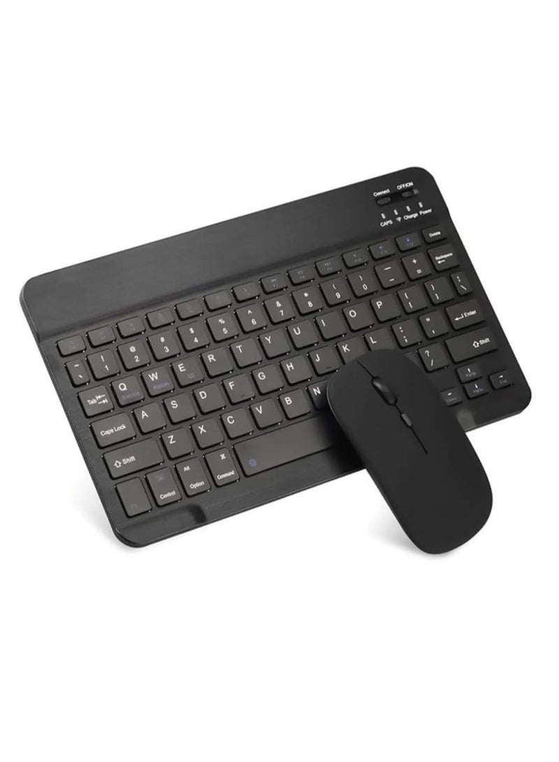 Ultra-Slim Wireless Bluetooth Keyboard and Mouse Set - Arabic & English Layout - Compatible with iPad, Tablets, Smartphones (iOS/Android) and Laptops - Portable & Stylish for Office and Study - Image 3
