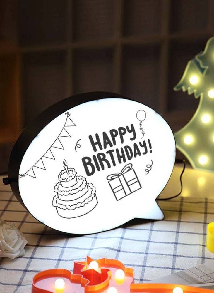 Wownect Message LED Lightbox with Combination Letters, Numbers & USB Cable DIY Light Box [Create Personalized Messages] [Good Night Lamp] Wall Decoration For Party (Bubble Light Box) - Image 2