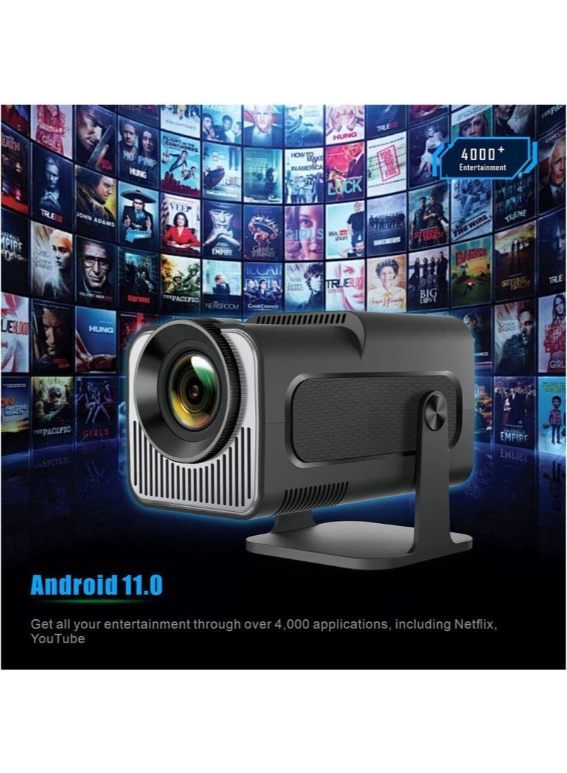 SuperSpeed 4K mini Portable led Projector - 300ANSI HD Smart Cinema WiFi 6 Bluetooth 5.0 | 150" Screen Android 11 | Quad Core Super Computing forAndroid
