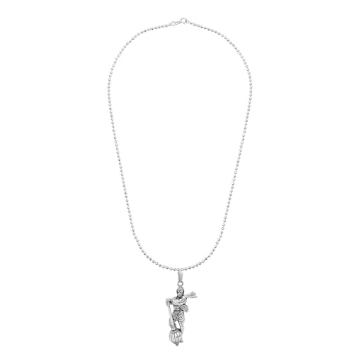 Okos Rhodium Plated Fashion Jewellery Combo of 2 Different Style Meditating and Standing Lord Hanuman Pedants With Chain CO1000479RHD - Image 4
