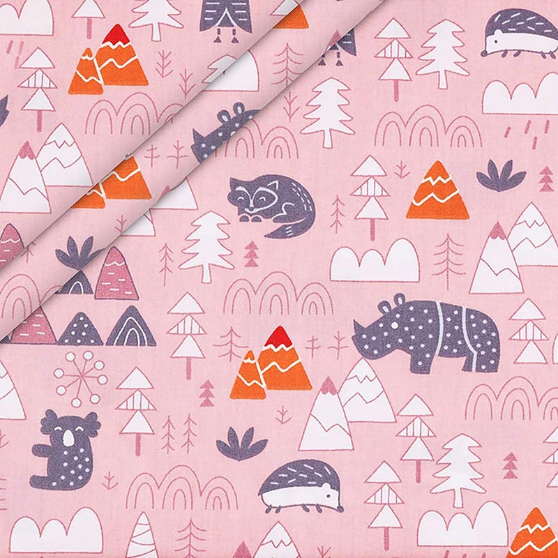 Aubliss 8pcs Fat Quarter Fabric Bundles 100% Cotton 19.6'' x 19.6''(50cm x 50cm) Quilting Cotton Craft Fabric Pre-Cut Squares Sheets for Patchwork Sewing Quilting Crafting(Forest) - Image 3