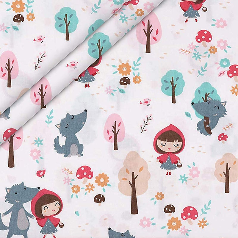 Aubliss 8pcs Fat Quarter Fabric Bundles 100% Cotton 19.6'' x 19.6''(50cm x 50cm) Quilting Cotton Craft Fabric Pre-Cut Squares Sheets for Patchwork Sewing Quilting Crafting(Forest) - Image 5