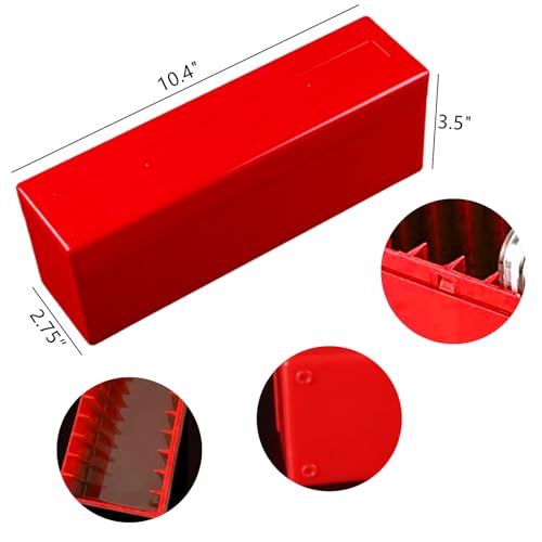 MUDOR Plastic Coin Slab Storage Box, 20 Slab Capacity, Compatible with NGC, PCGS, PMG Coin Holders, RED, 1pcs - Image 4