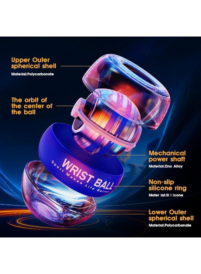Meetion Wrist Trainer Ball Auto-Start Gyroscopic Forearm Exerciser Gyro Ball for Strengthen Arms, Fingers, Bones and Muscles With Led Light - Image 3