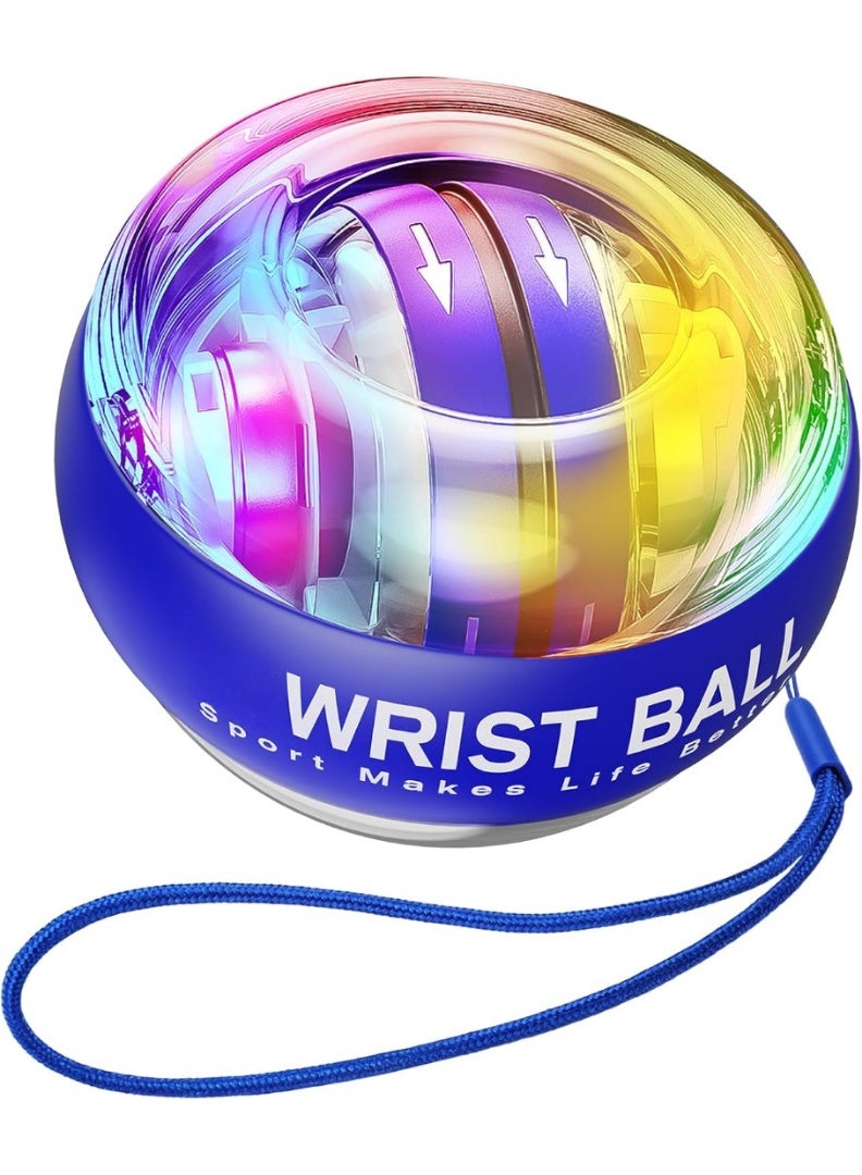 Meetion Wrist Trainer Ball Auto-Start Gyroscopic Forearm Exerciser Gyro Ball for Strengthen Arms, Fingers, Bones and Muscles With Led Light - Image 1