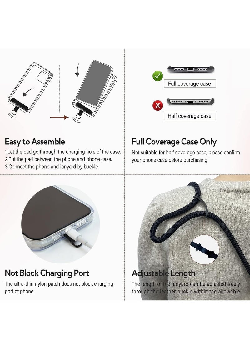 Generic Mobile Phone Lanyard Crossbody Lanyard 2 Phone Patch 120CM Compatible With Most Smartphones (Not Including Phone Case)  - Image 5