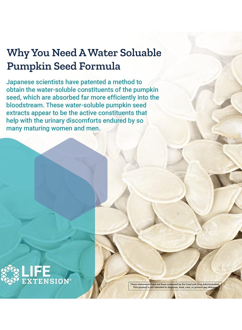 Life Extension Water-Soluble Pumpkin Seed Extract, 60 Vegetarian Capsules - Image 5