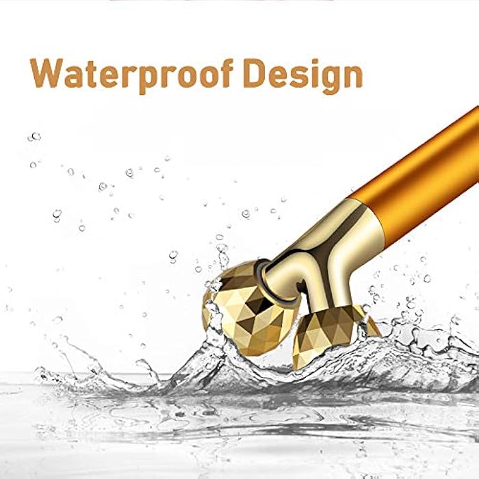 Yeamon 2 in 1 Face Massager Golden Facial Electric 3D Roller and T Shape Arm Eye Nose Massager Skin Care Tool - Image 5