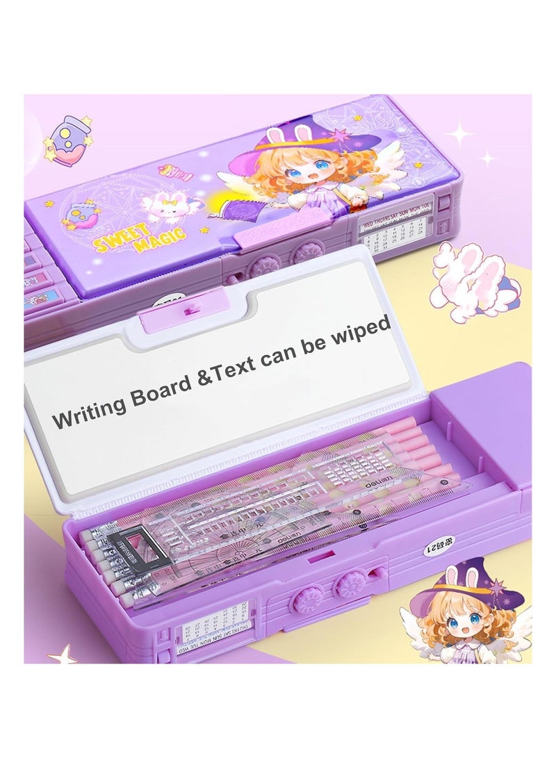 Pop Up Pencil Case, Pencil Box for Kids, Pencil Organizer with Compartments, Sharpener, Schedule, School Supplies,Pencil Organizer,Pencil case for Girls Password Lock,Bithday Gifts for Kids