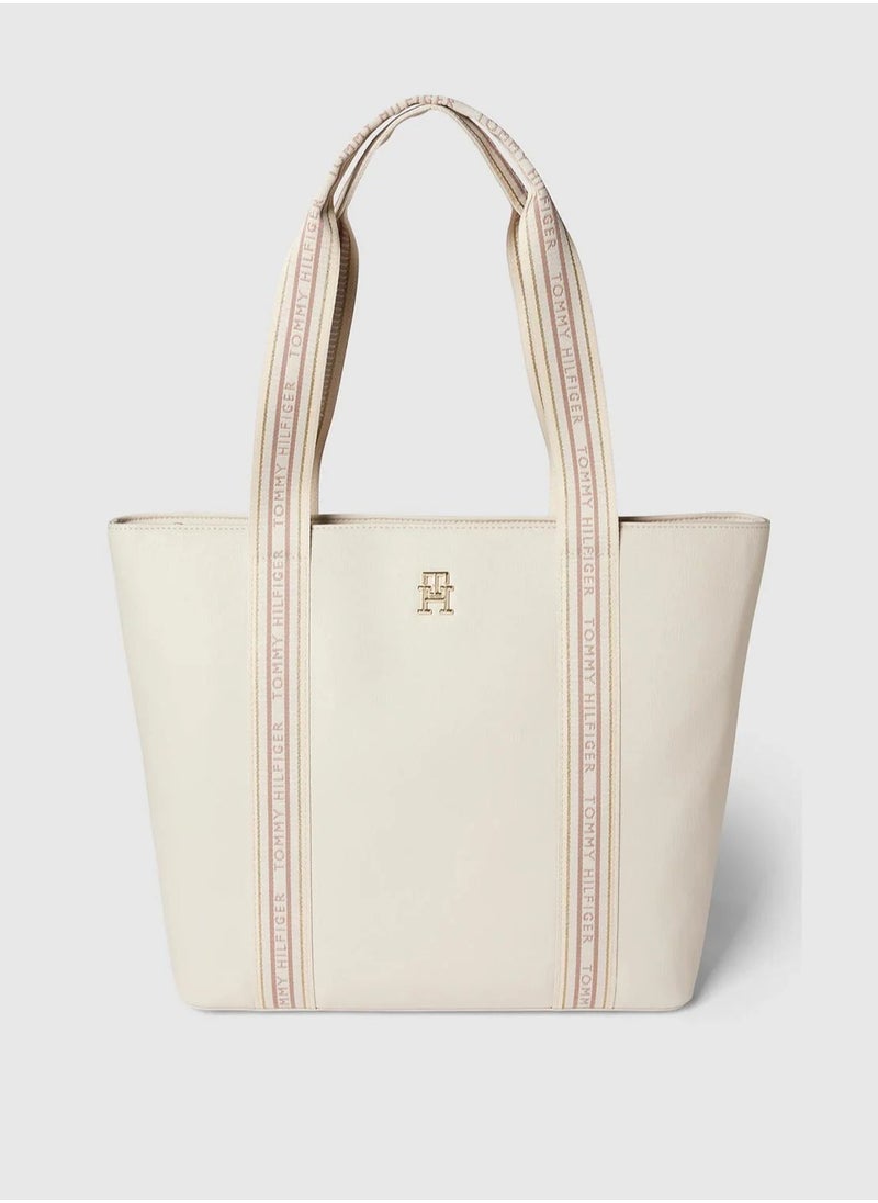Tommy Hilfiger Plus Tommy Hilfiger Shopper with label details  - Image 1