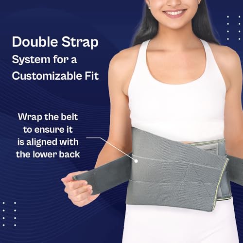 TATA 1MG Lumbar Sacral Belt for Relief from Back Pain and Muscle Spasms | With 5 Flexible Splints for Optimal Lower Back and Waist Support | For Men and Women | Universal Size | Pack of 1 - Image 3