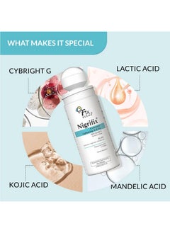 FIXDERMA Nigrifix Underarm Roll On With 6% Aha, Lactic Acid & 1% Mandelic Acid & Kojic Acid | Brightens Skin & Exfoliates Underarm | For All Skin Type, Men & Women - 60Ml  - Image 4