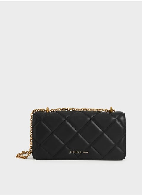 Paputo Chain Handle Quilted Long Wallet