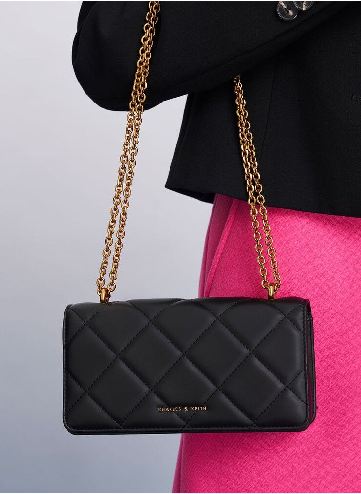 Charles & Keith - Paputo Chain Handle Quilted Long Wallet - Image 1