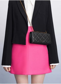 Charles & Keith Paputo Chain Handle Quilted Long Wallet  - Image 4