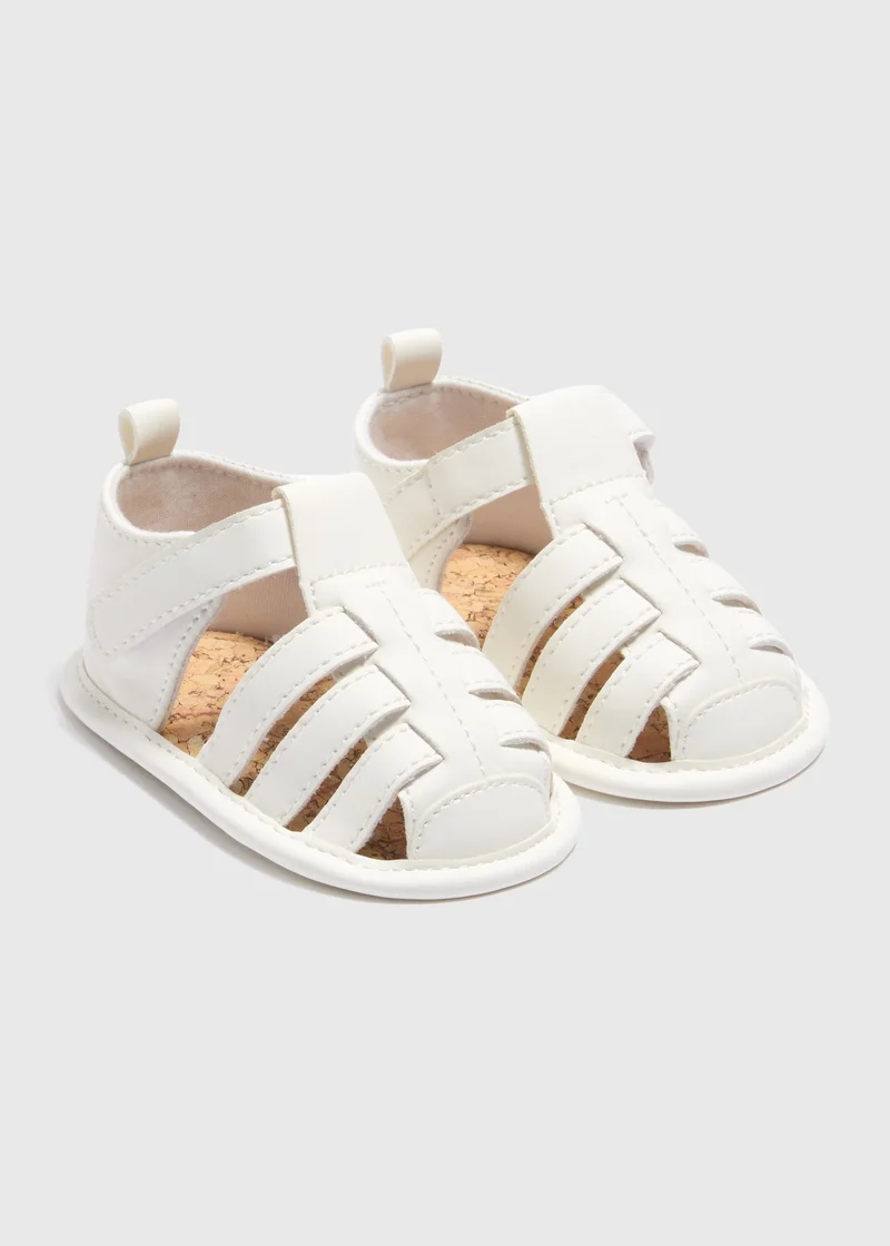 Matalan Baby Cream Caged Sandals