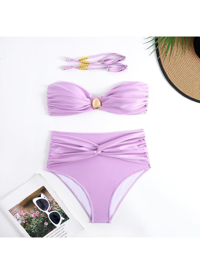 Y&D Women's One Piece Swimsuit with Cover up Set Beach Wrap Skirt Retro Bikini Set Two Piece Bathing Suit with Cover up - Image 4