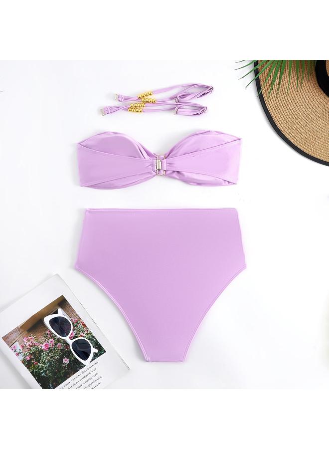 Y&D Women's One Piece Swimsuit with Cover up Set Beach Wrap Skirt Retro Bikini Set Two Piece Bathing Suit with Cover up - Image 5