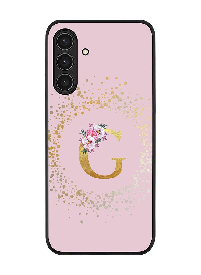 Stylizedd For Samsung Galaxy A17 / A17 4G Case,Slim fit Camera Protection, Shockproof Thin Phone cover  - Custom Monogram Floral - G  (Pink )