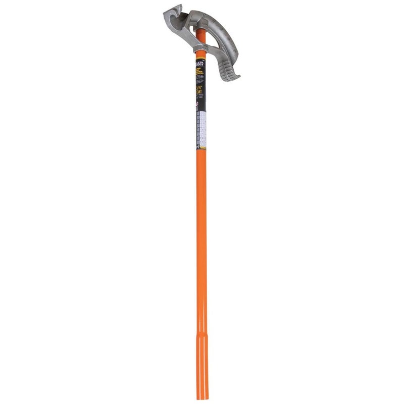 Klein Tools 51607 Aluminum Conduit Bender Full Assembly, 3/4-Inch EMT, 1/2-Inch Rigid, Wide Foot Pedal, Benchmark Symbols and Angle Setter - Image 1