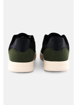 Algspar Men Brand Logo Lace Up Outdoor Shoes, Olive  - Image 2