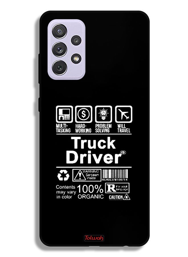 Tolwak Samsung Galaxy A72 5G Protective Case Cover Truck Driver Sticker - Image 1