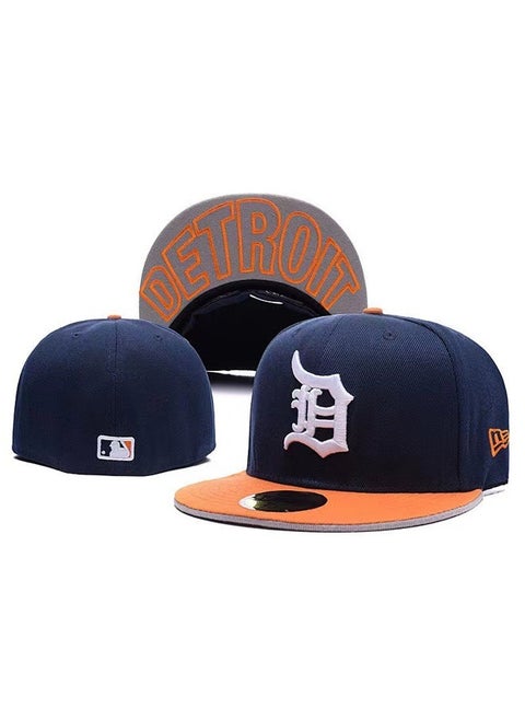 Embroidered Fitted Baseball Team Cap With Closed Back For Sun Protection 58.7cm