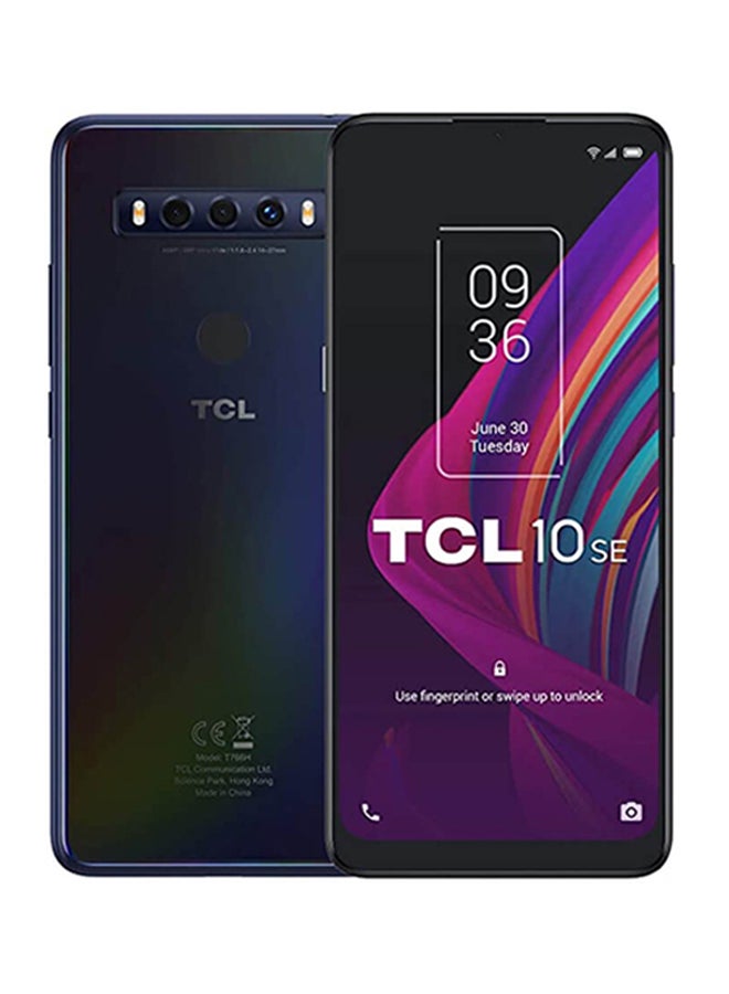 تي سي إل هاتف 10 SE T766H ثنائي الشريحة بلون بولار نايت بذاكرة رام 4 جيجابايت وذاكرة داخلية 128 جيجابايت يدعم تقنية 4G LTE - Image 1
