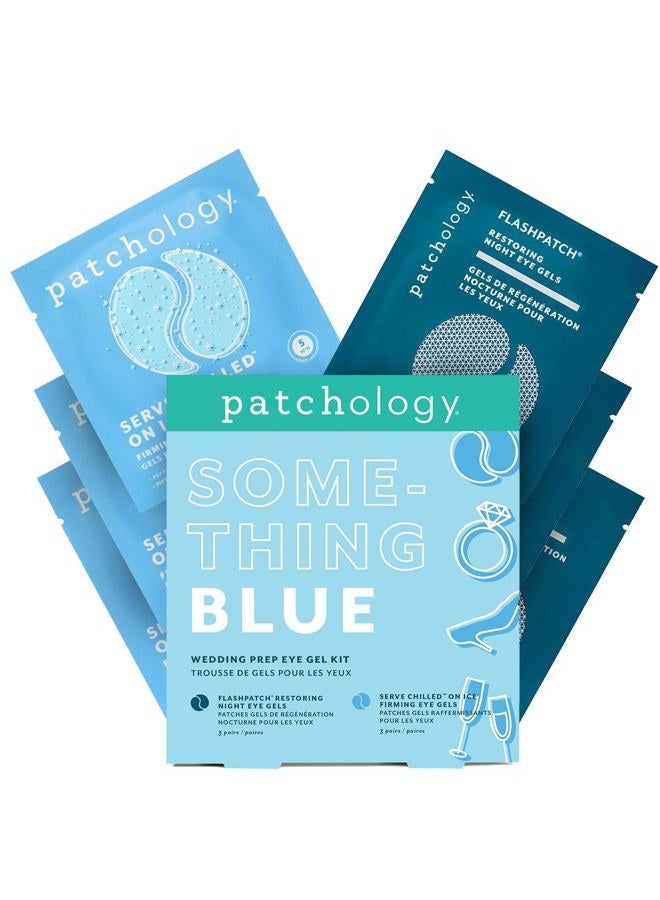 Patchology Bridal Shower Gift Box – Something Blue Cooling Under Eye Patches for Brides & Bridesmaids, Depuffing & Firming Gel Masks with Peptides & Bakuchiol – Wedding Skincare Gift Set - Image 1