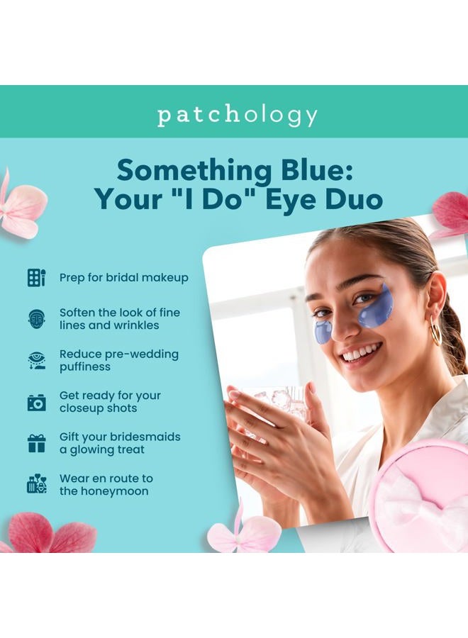 Patchology Bridal Shower Gift Box – Something Blue Cooling Under Eye Patches for Brides & Bridesmaids, Depuffing & Firming Gel Masks with Peptides & Bakuchiol – Wedding Skincare Gift Set - Image 2