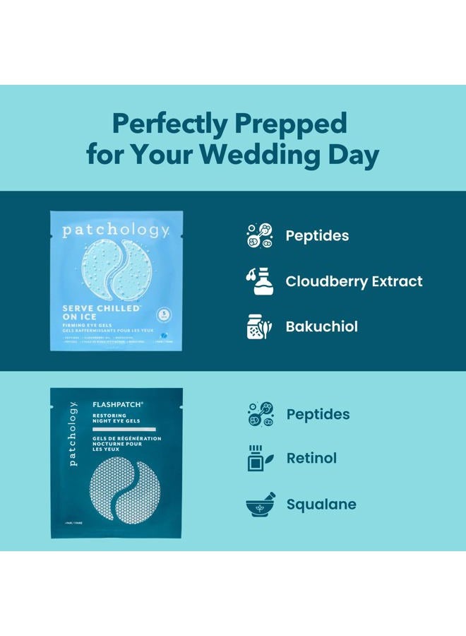 Patchology Bridal Shower Gift Box – Something Blue Cooling Under Eye Patches for Brides & Bridesmaids, Depuffing & Firming Gel Masks with Peptides & Bakuchiol – Wedding Skincare Gift Set - Image 3
