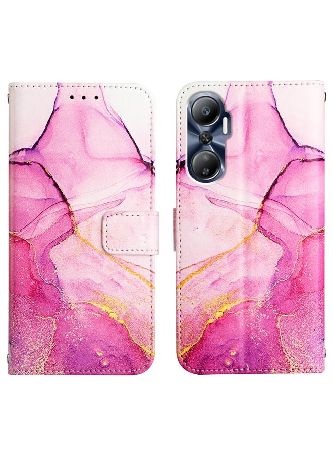 S-TOP Case For Infinix Hot 20 4G X6826 PT003 Marble Pattern Flip Leather Phone Case - Image 2