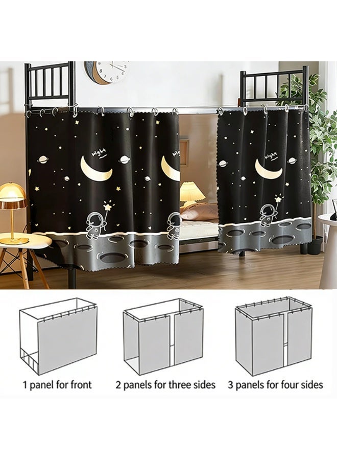 OHTEX HOME 1 PIECE Single Bed Curtain 100% Blackout | Dorm Bunk Bed Canopy for Students | Breathable Dustproof Shading Net - Image 3