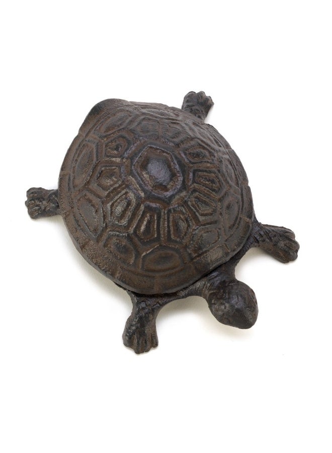 Accent Plus Gifts & Decor Garden Decoration Turtle Cast Iron Key Hider Stone - Image 2