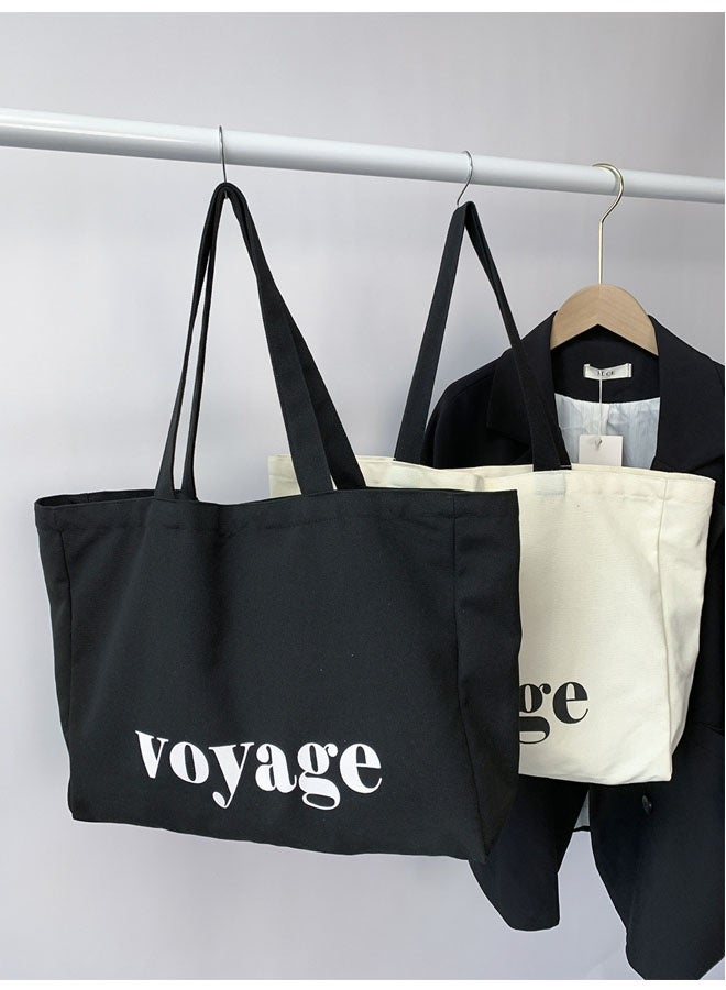 Women's Shoulder Tote Bag Canvas Handbag For Women Large Capacity Bucket Bag Fashionable Travel Messenger Shoulder Bag for Ladies Girls College Students - Image 2
