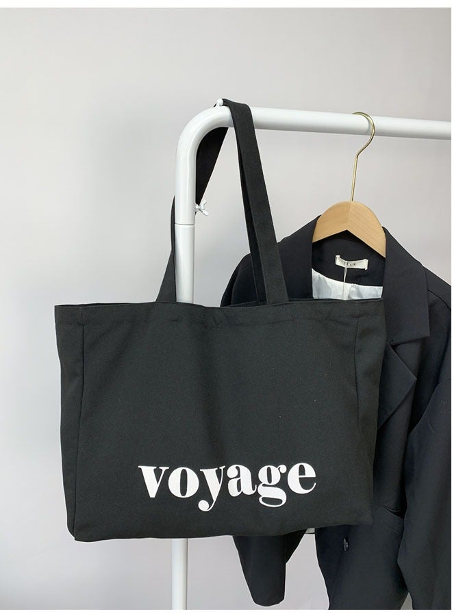 Women's Shoulder Tote Bag Canvas Handbag For Women Large Capacity Bucket Bag Fashionable Travel Messenger Shoulder Bag for Ladies Girls College Students - Image 4