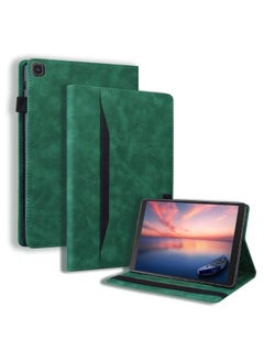 Case Cover For Samsung Galaxy Tab A 8.0 2019 SM-T290 / SM-T295 Business Shockproof Horizontal Flip Leather Case with Holder & Card Slots & Photo Frame & Pen Slot Green