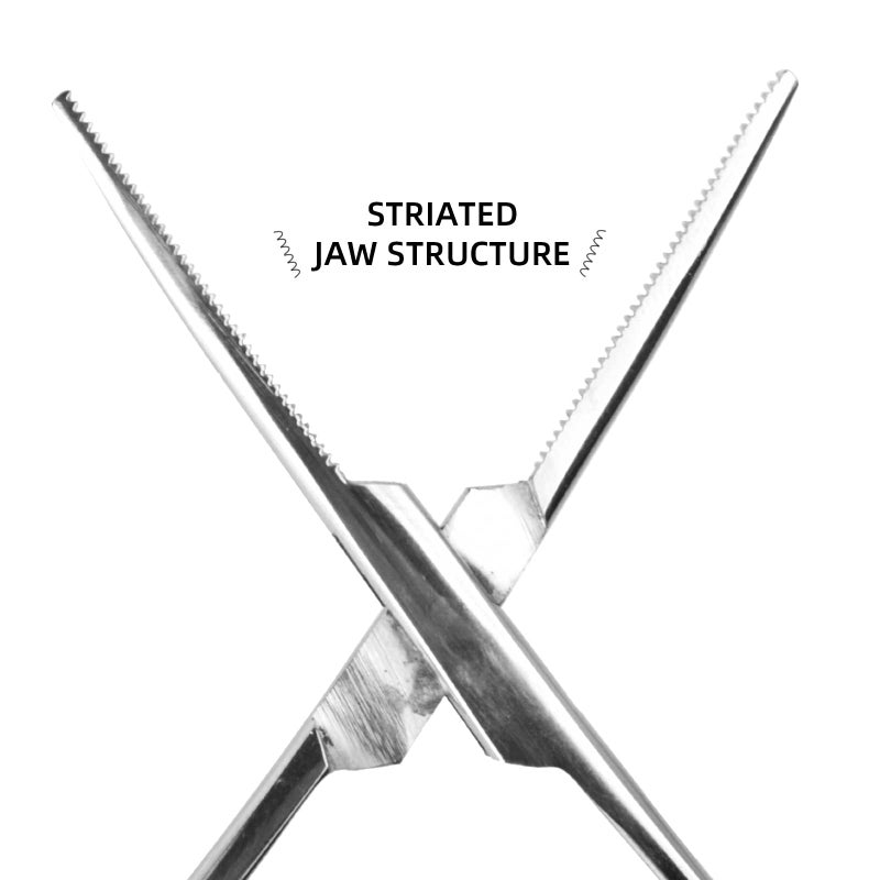 SF 6.3inch Fishing Hook Remover Fly Fishing Forceps Hemostats Straight Stainless Steel Silver Fishing Pliers 1Pcs - Image 4