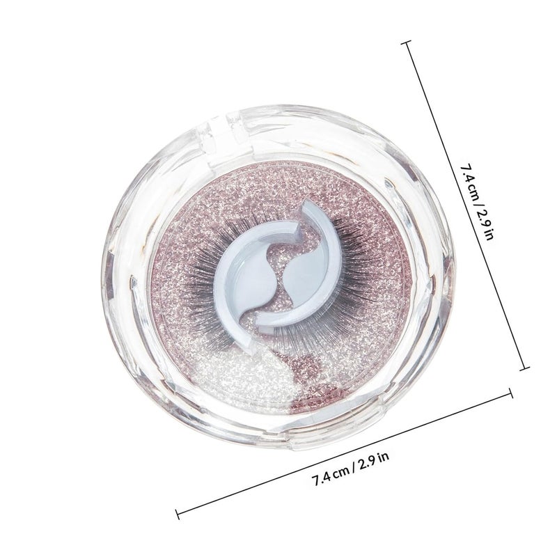 2 Pairs Self-adhesive False Eyelashes Natural Style Dense Gel Strip Fake Lashes Reusable Extension for Women Daily Makeup and Party Use - Image 2