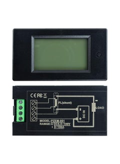 Generic Digital Ammeter Voltmeter, DC 6.5-100V 0-100A LCD Display Digital Power Monitoring Meter, Voltage Current Power Energy Meter, Ammeter Voltmeter Multimeter with 100A Current Shunt  - Image 2