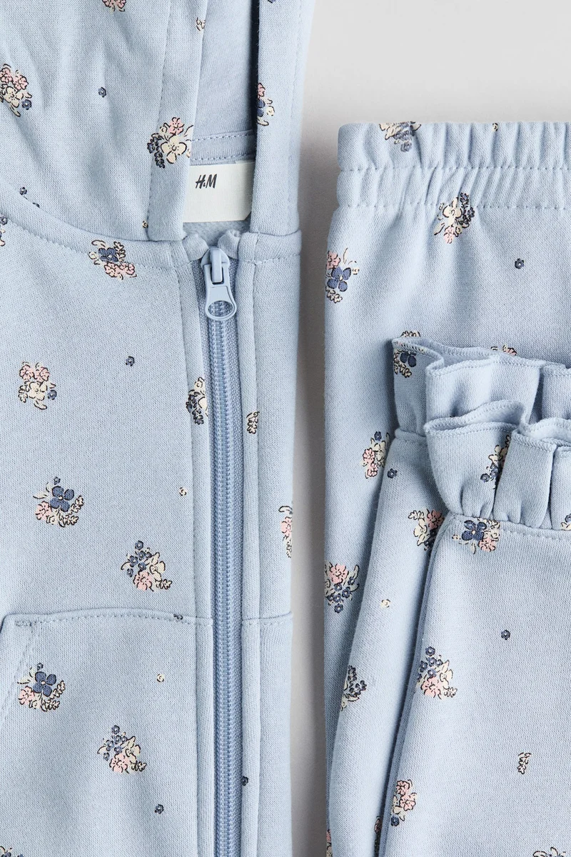 H&M 2-piece printed sweatshirt set