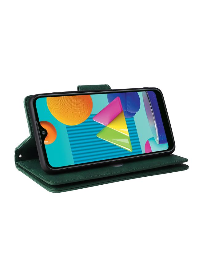 إيروريكس جراب لهاتف Samsung Galaxy A02 مزود بإبزيم برشام و9 بطاقات، جراب جلدي قابل للطي بثلاثة أضعاف - Image 5