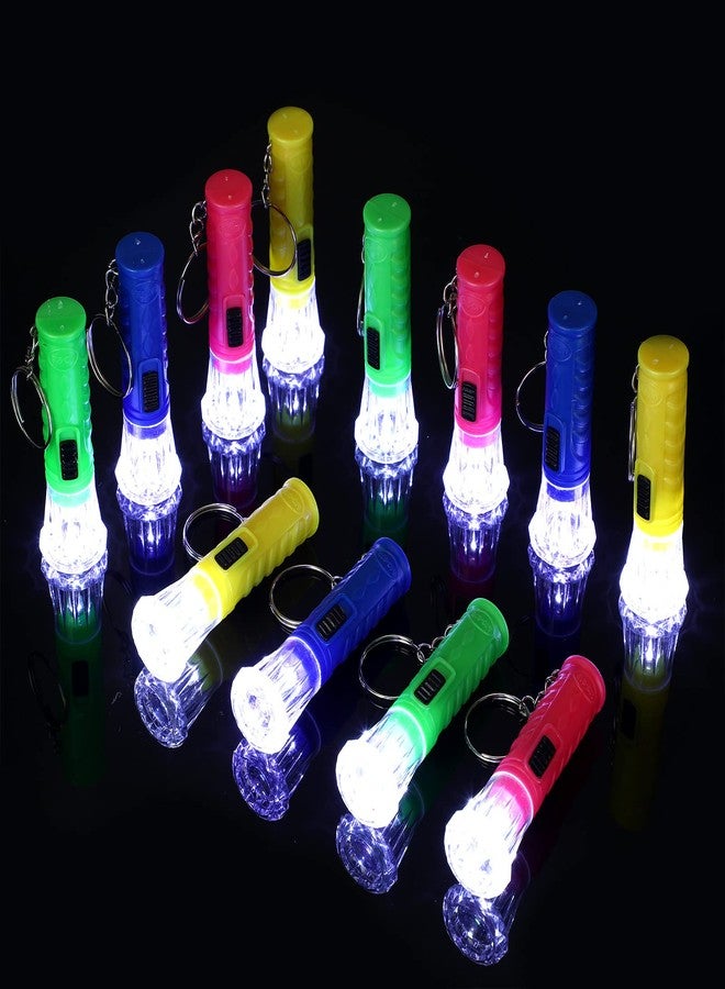 Geelin 200 Pcs Mini Flashlight Keychain 6 Colors Flashlight Small LED Torch Keyring for Hiking Camping Party Favors Travel Night Reading Dog Walking Goody Bag Stuffers - Image 4