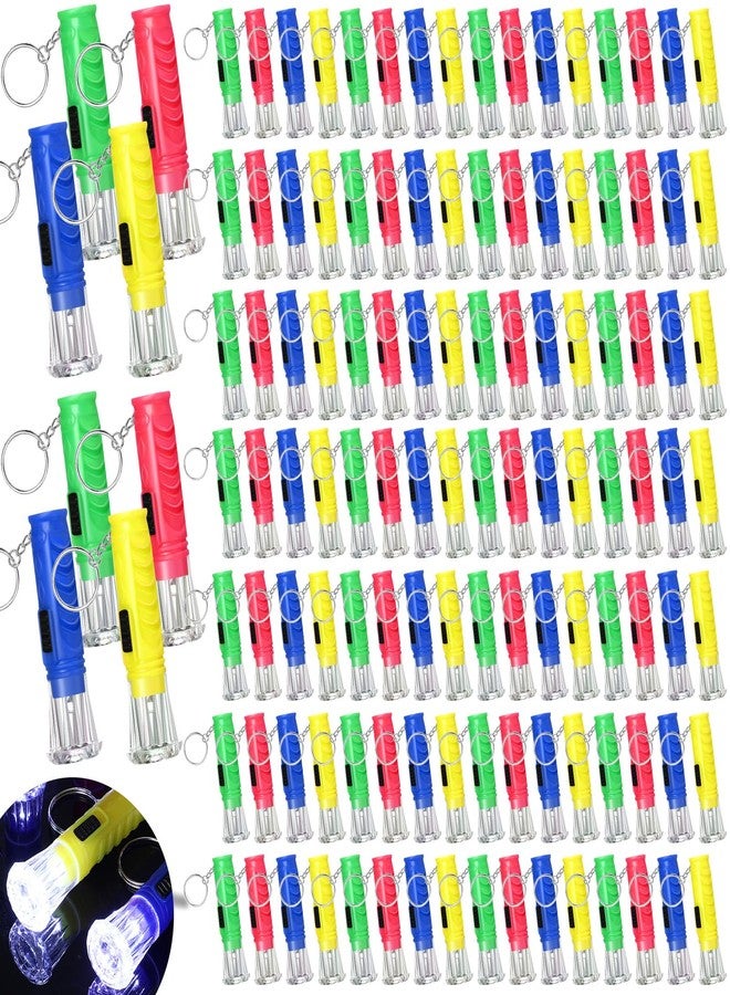 Geelin 200 Pcs Mini Flashlight Keychain 6 Colors Flashlight Small LED Torch Keyring for Hiking Camping Party Favors Travel Night Reading Dog Walking Goody Bag Stuffers - Image 1