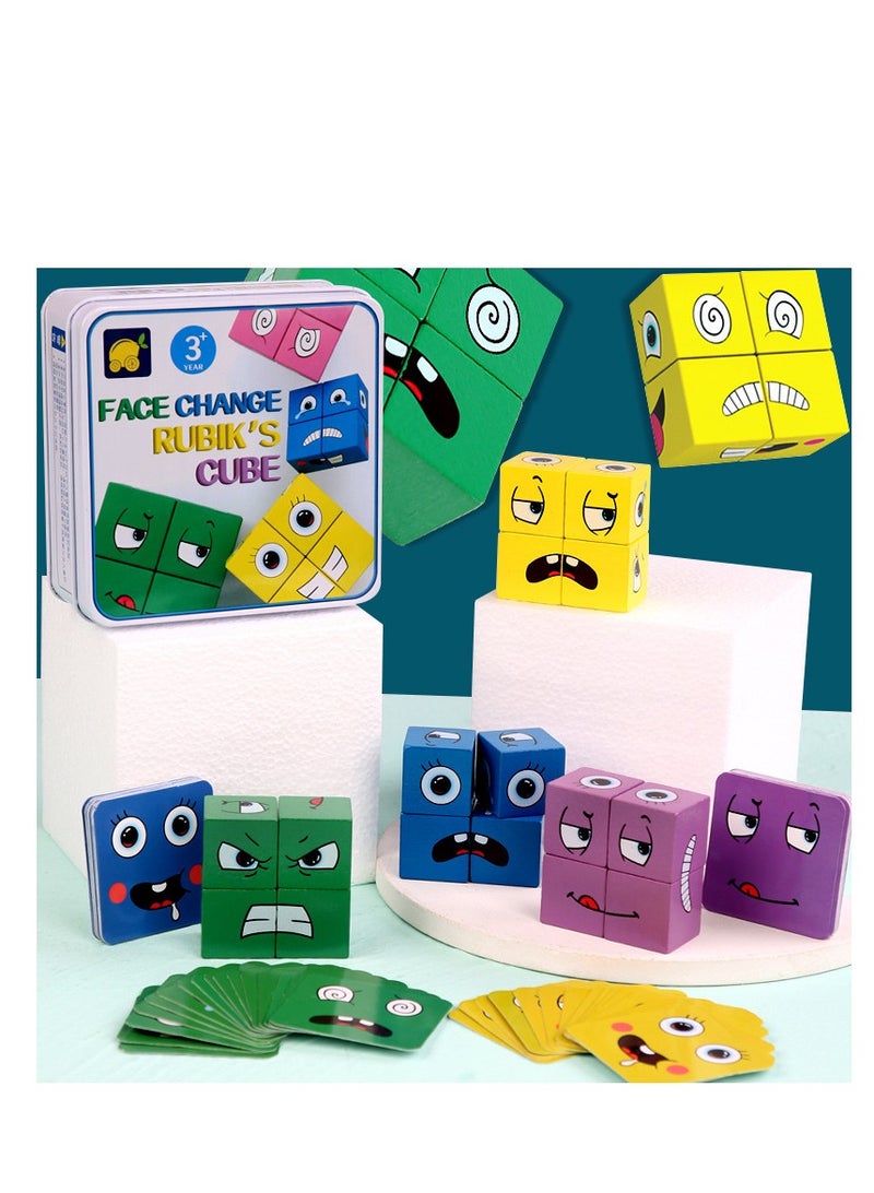 Iron Box Face-Changing Cube Blocks - Wooden Puzzle Toy for Kids  Parents, Challenge Game - Image 3